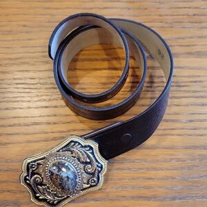 Women's Cowhide Split Leather Belt Fits 25 To 29 Inch Waist